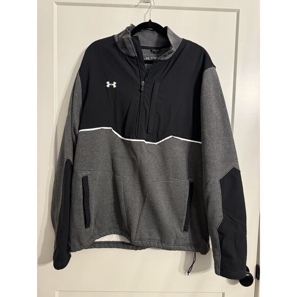 UNDER ARMOR TEAM CONTENDER 1/2 ZIP MEDIUM COLD GEAR STORM Sz XL Preowned - Picture 1 of 8